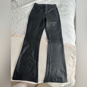 Women's Black Leather Pants